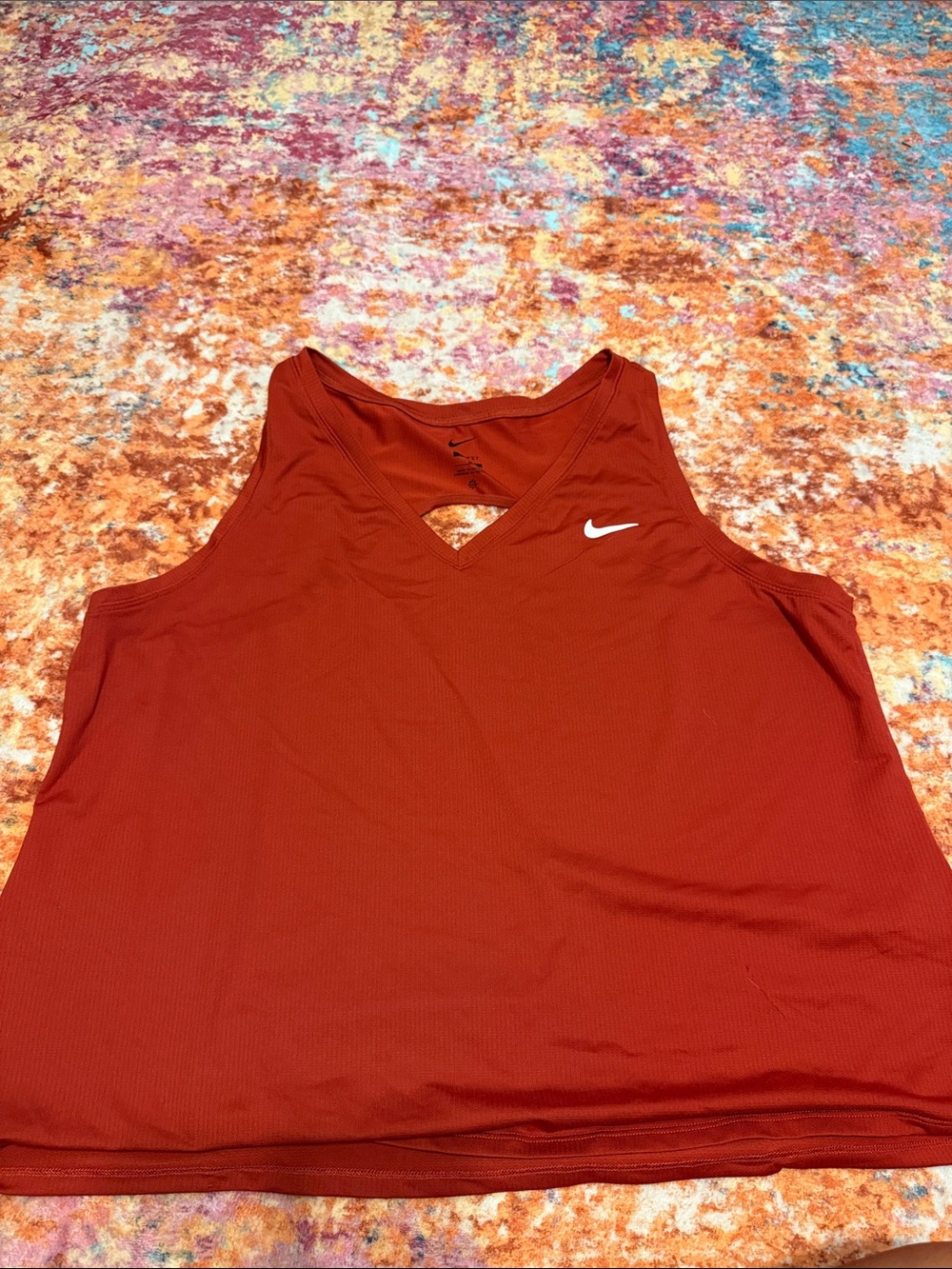 Nike Women’s Rust Red V-Neck Athletic Tank Top